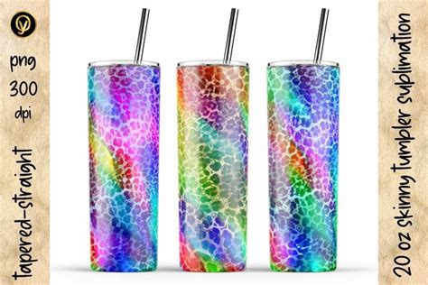 Oz Skinny Tumbler Abstract Leopard Texture