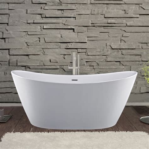 Empava 59 Luxury Freestanding Bathtub Acrylic Soaking Spa Tub