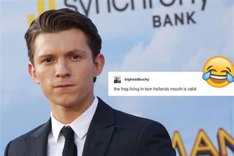 Tom Holland responds to ridiculous meme about a frog hiding in his mouth