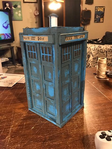 Doctor Who Tardis Cardboard Minature Photo Prop Etsy