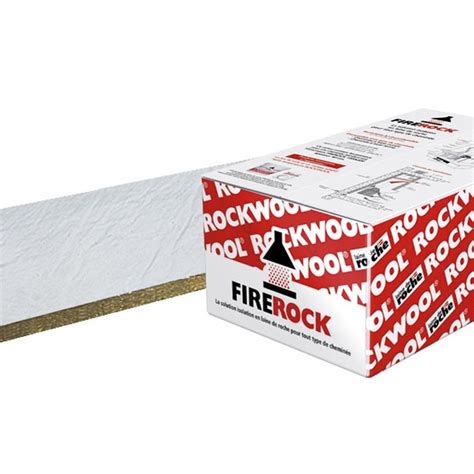 Panneau isolant laine de roche Firerock Rockwool revêtu aluminium