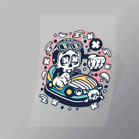 Car Toy Skull Dtf Apparel Transfer Dtf Shop