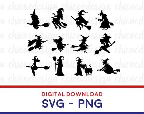 Witches Bundle Svg Png Broomstick Svg Witchcraft Svg Etsy