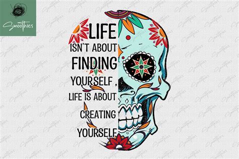 Creating Yourself Skull Day Of The Dead Graphic By Smoothies Art · Creative Fabrica