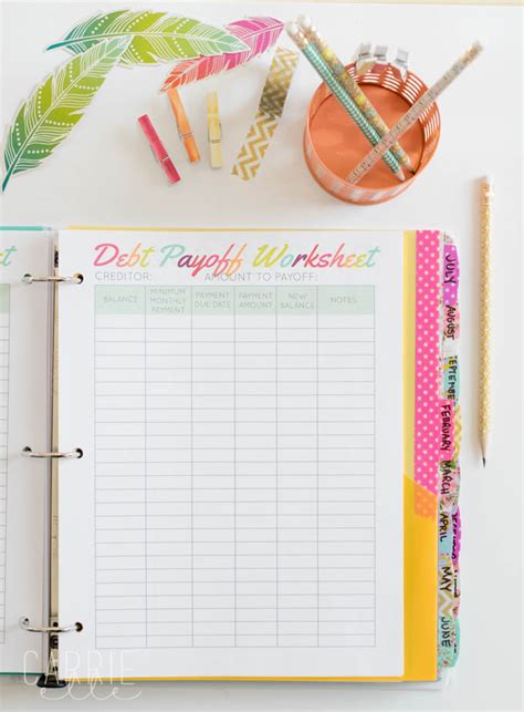 Printable Planner Life Organizer Carrie Elle