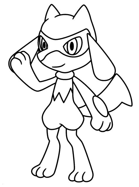 Mega Lucario Coloring Pages