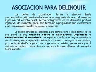 Diapositivas Asociacion Para Delinquir Ppt