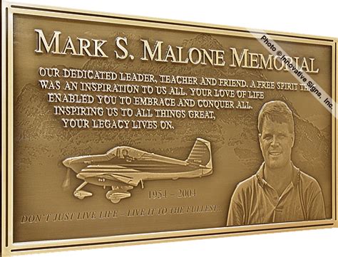 Click for Specs on this Engraved Bronze Memorial Plaque Recognition ...