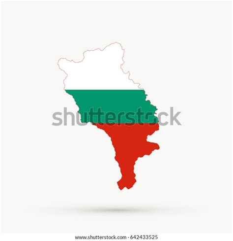 Metohija Dukagjin Map Bulgaria Flag Colors Stock Vector Royalty Free