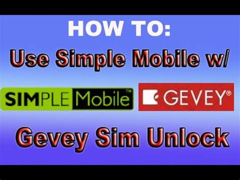 How To Use Simple Mobile With An Gevey Sim Unlocked Iphone Youtube