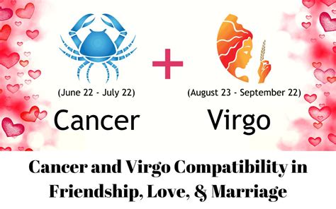 Cancer And Virgo Compatibility In Friendship Love And Marriage