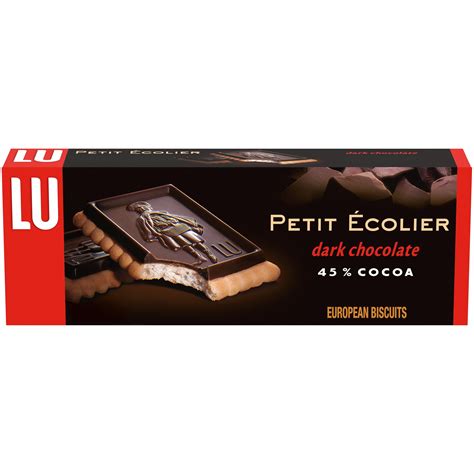 Lu Petit Ecolier European Dark Chocolate Biscuit Cookies, 45% Cocoa, 5. ...