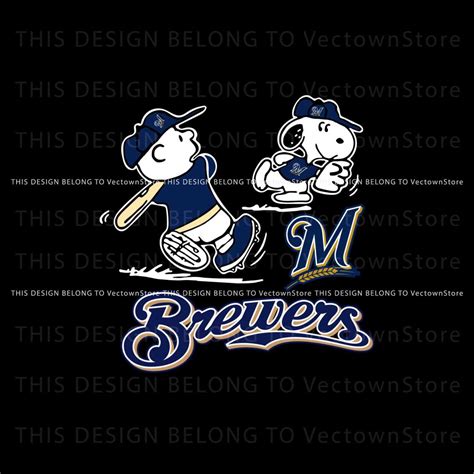 Milwaukee Brewers Mlb Snoopy And Charlie Brown Svg File