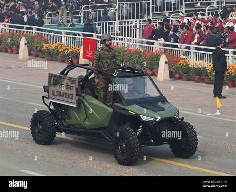 NEW DELHI INDIA JANUARY 26 Indian All Terrain Vehicle On Display