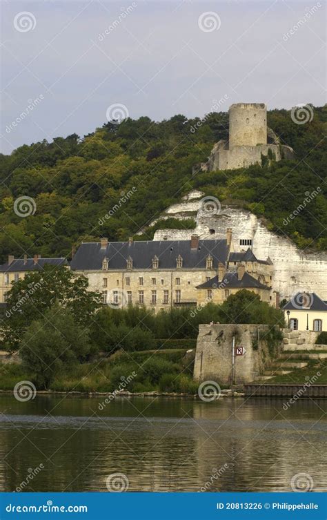 Castle of La Roche Guyon stock photo. Image of architecture - 20813226