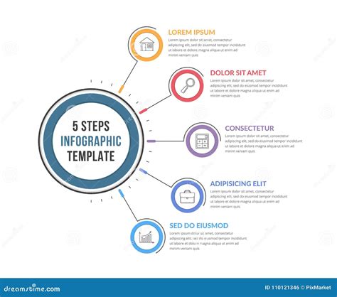 infographic template   steps stock vector illustration