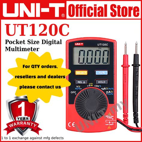 UNI T UT120C UT120A UT120B Pocket Size Digital Multimeter Lazada