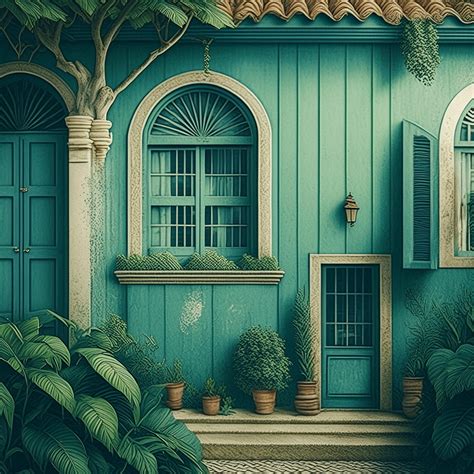 Colorful House Front Free Stock Photo - Public Domain Pictures