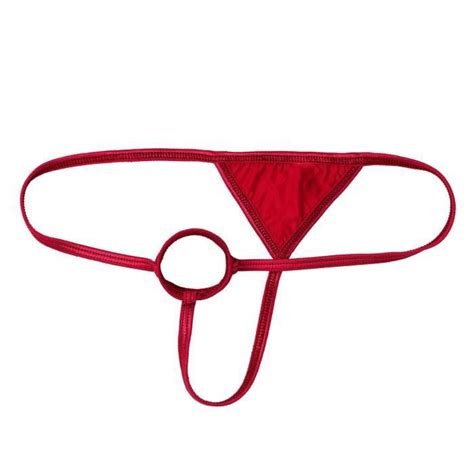 Yizyif Micro String Sexy Homme Ficelle O Ring Tanga Ouvert Slip Bikini