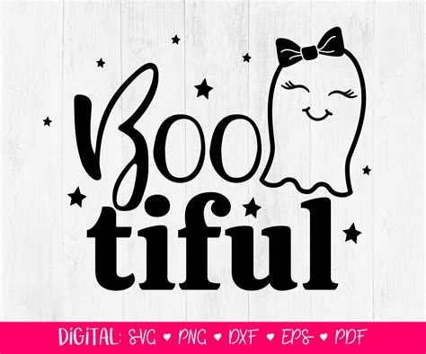 Bootiful Svg Halloween Svg Ghost Svg Cute Ghost Svg Girl Etsy