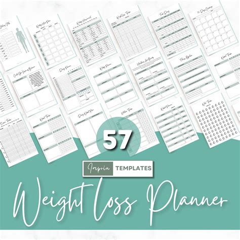 Ultimate Weight Loss Planner Printable Bundle Comprehensive Fitness And Meal Tracker A4 A5