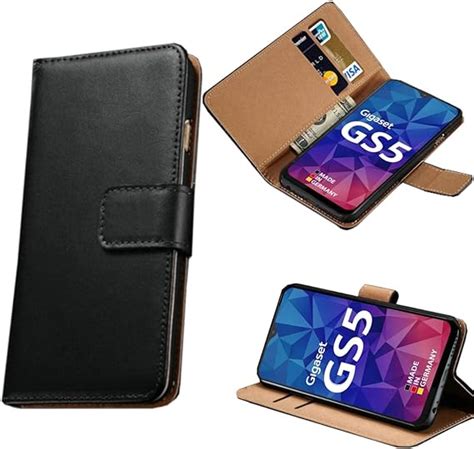 F R Gigaset Gs Gs Lite Tasche Wallet Premium Schwarz Schutz H Lle