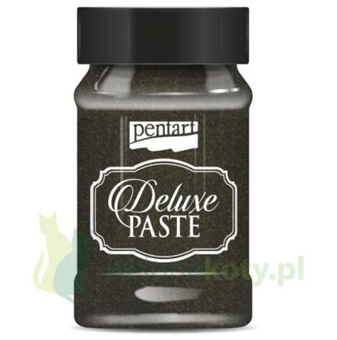 Pasta brokatowa Pentart Deluxe Paste 100ml czarno złota ZieloneKoty pl