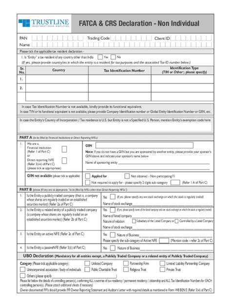 Fillable Online Fatca Crs Declaration Form Individual Fax Email Print Pdffiller