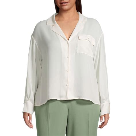 Worthington Plus Womens Soft Blouse Jcpenney