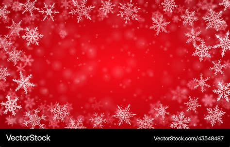 Christmas background of snowflakes Royalty Free Vector Image