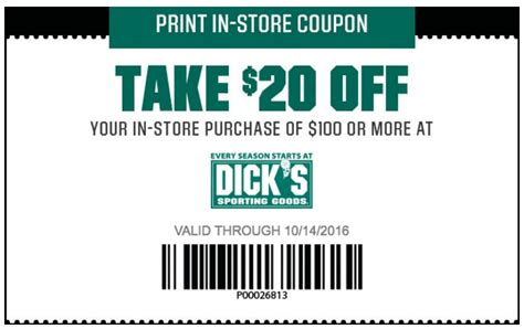 Printable Coupons For Dicks Sporting Goods Stores Share The Knownledge