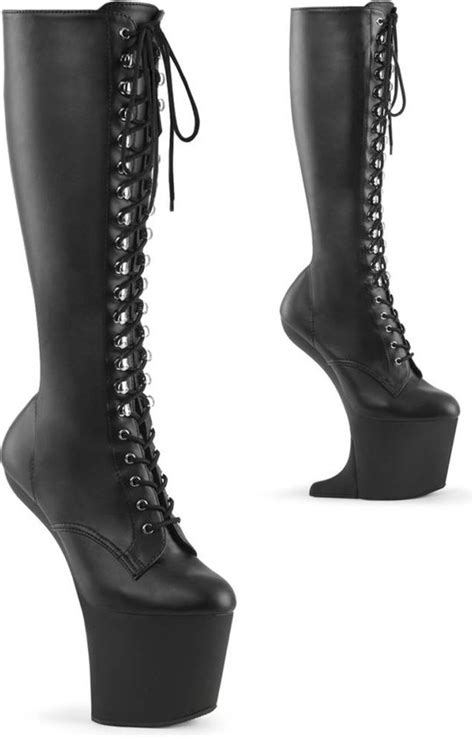 Pleaser Craze Plateau Overknee Laarzen Us Shoes Zwart