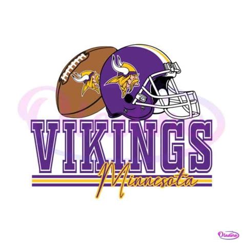 Minnesota Vikings Football Helmet Svg Digital Download