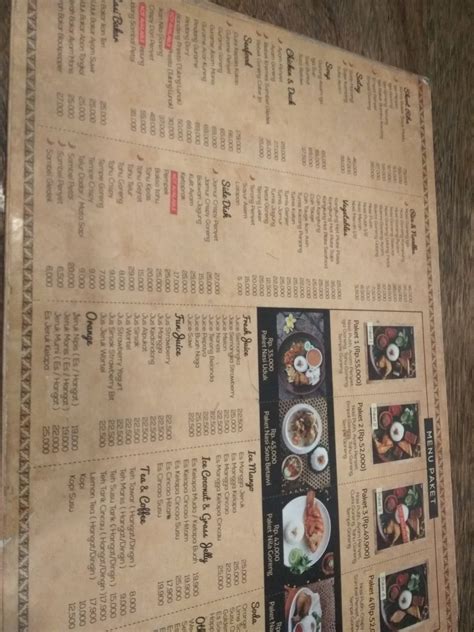 Menu At Warung Tekko Cikarang Restaurant Bekasi Regency Citywalk Lippo