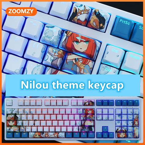 Nilou Theme Keycap Genshin Impact ThroughLight Keycap OEM Profile PBT