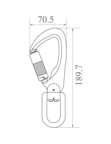 Crochet Aluminium Verrouillage Automatique De Tour Avec Merillon