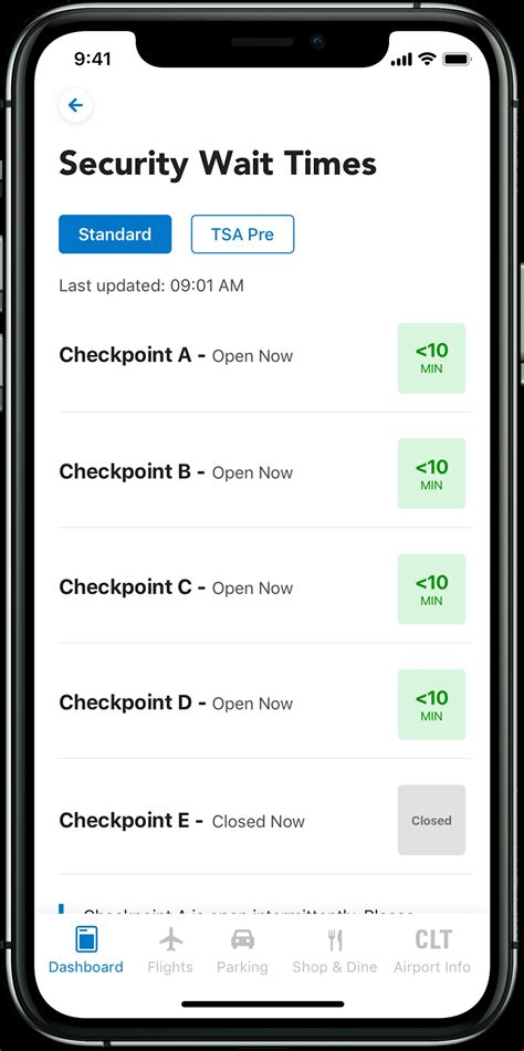 Security Checkpoint Wait Times Now Available