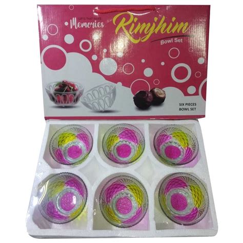 Rimjhim 6 Piece Glass Bowl Set Capacity 200 Ml At Rs 53 Box In