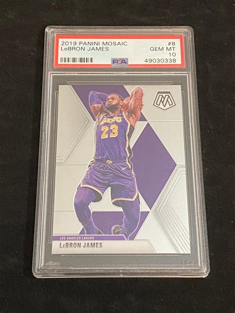 Lot PSA 10 Gem Mint 2019 20 Panini Mosaic LeBron James 8