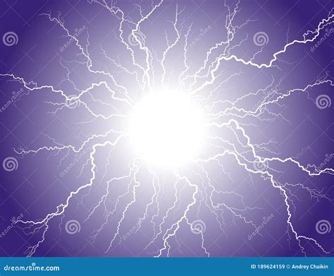 Lightning in the Night Sky. Stock Vector - Illustration of nature ...