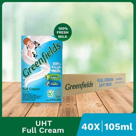 Promo LEBIH HEMAT Susu Greenfields UHT Full Cream 105 ML X 1 Karton