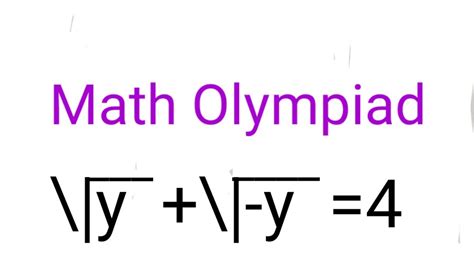 Rational Equation Mathematical Olympiad Youtube