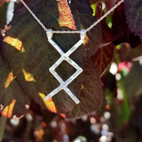 Ingwaz Inguz Rune Sterling Silver Pendant Fertility Growth Etsy