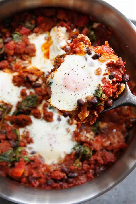 Lexis Clean Kitchen Saucy Chorizo Skillet Baked Eggs