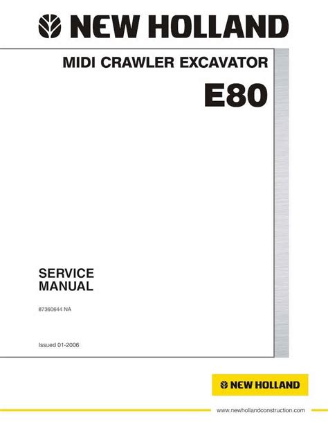 Manual De Servicio En Pdf De La Excavadora De Orugas New Holland E80