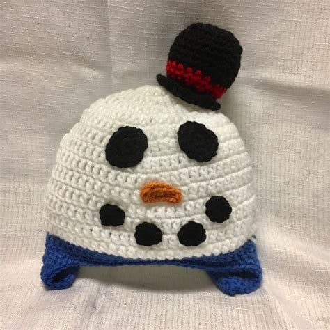 Snowman Hat Crochet Snowman Winter Hat Holiday Hats for Children Adult ...