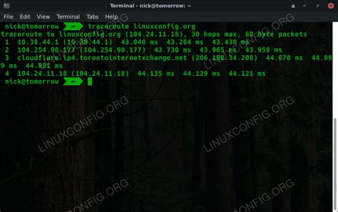 Traceroute Basics LinuxConfig