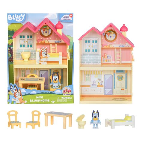 Bluey Mini Home Playset, Includes Bluey Figure With 5 Play Pieces ...