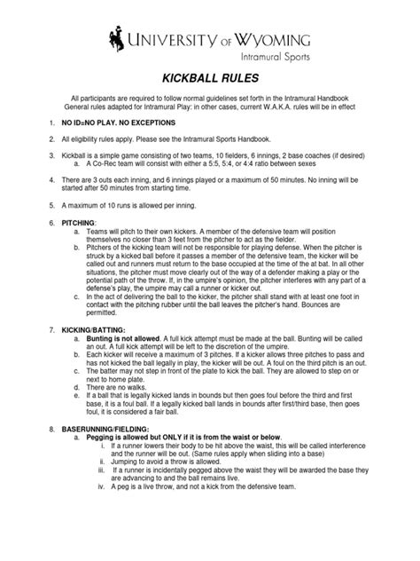 A Guide To Kickball | PDF