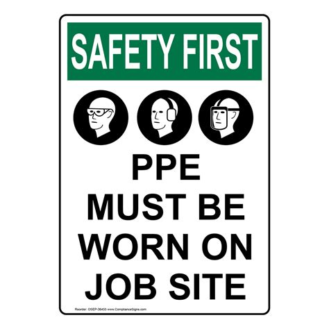 Osha Ppe Safety Signs